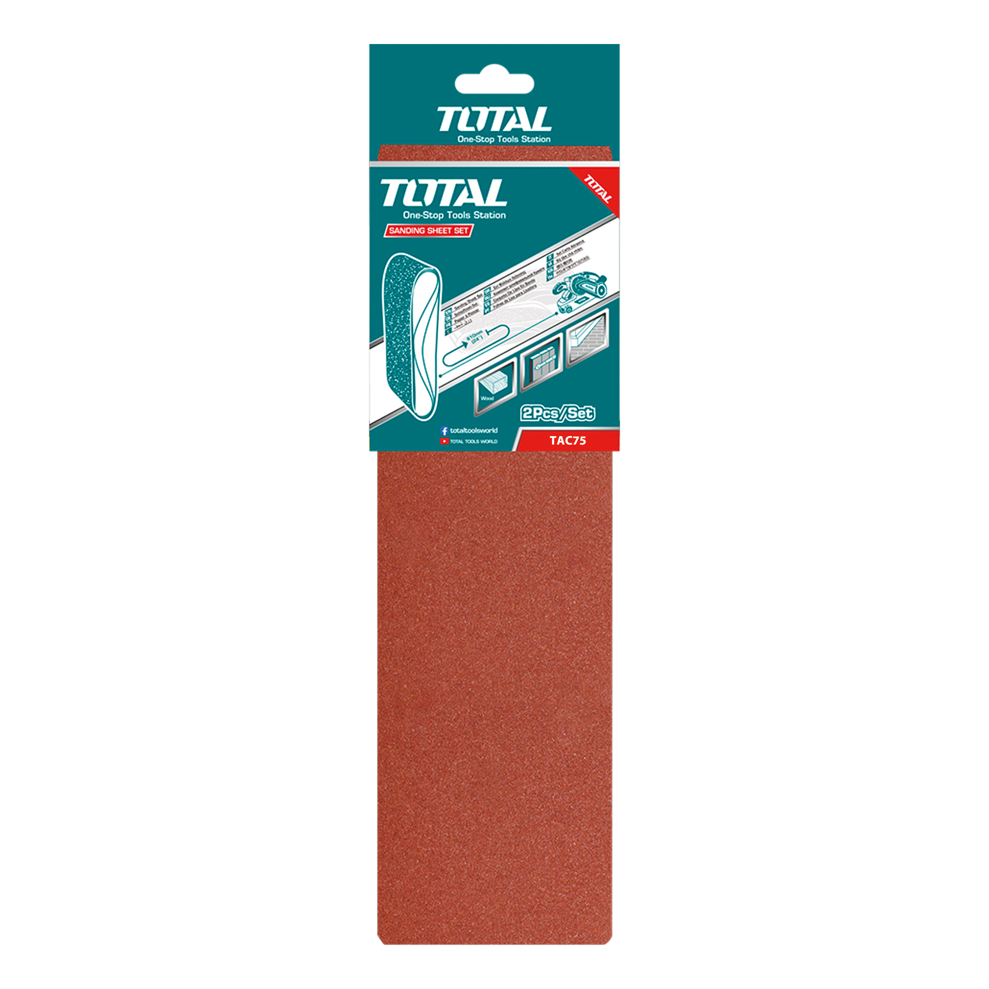 Set of 2 sanding belts TAC75 | P80