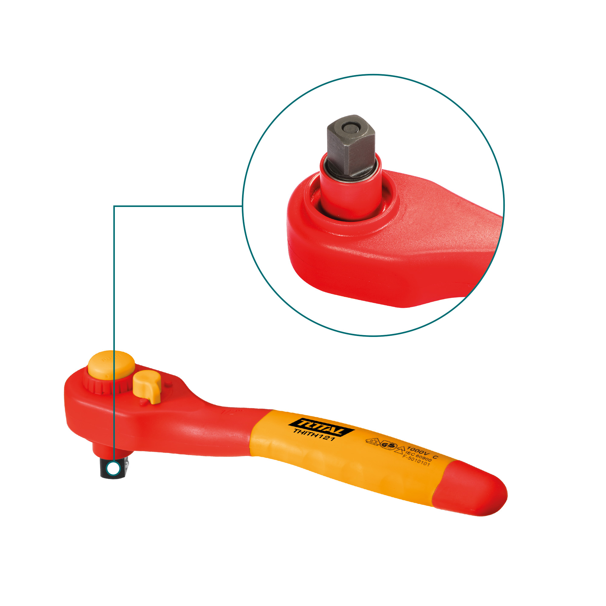 Insulated ratchet wrench THIRTH121 | 250 mm