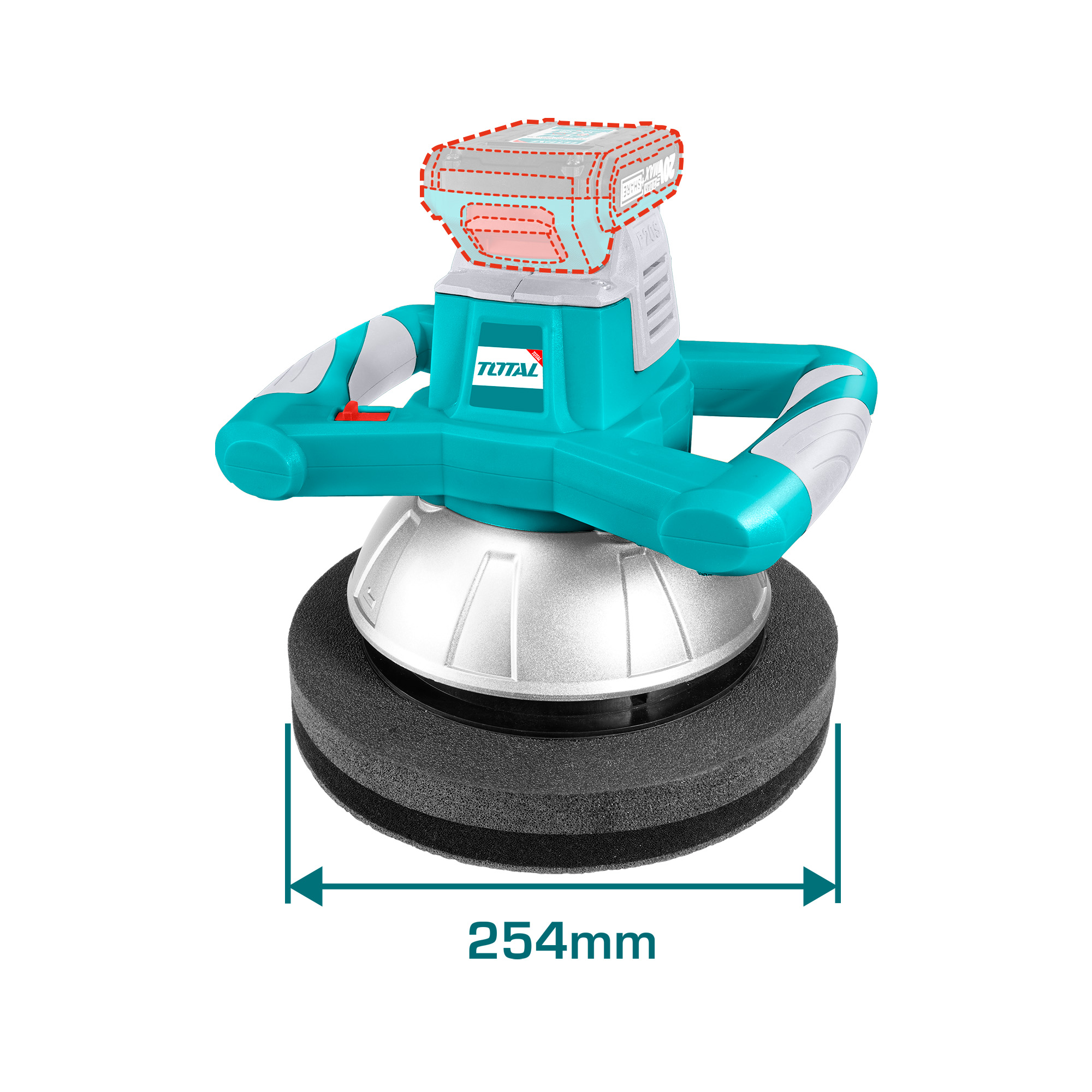 Cordless rotary orbital polisher TOPLI2001 | 20 V