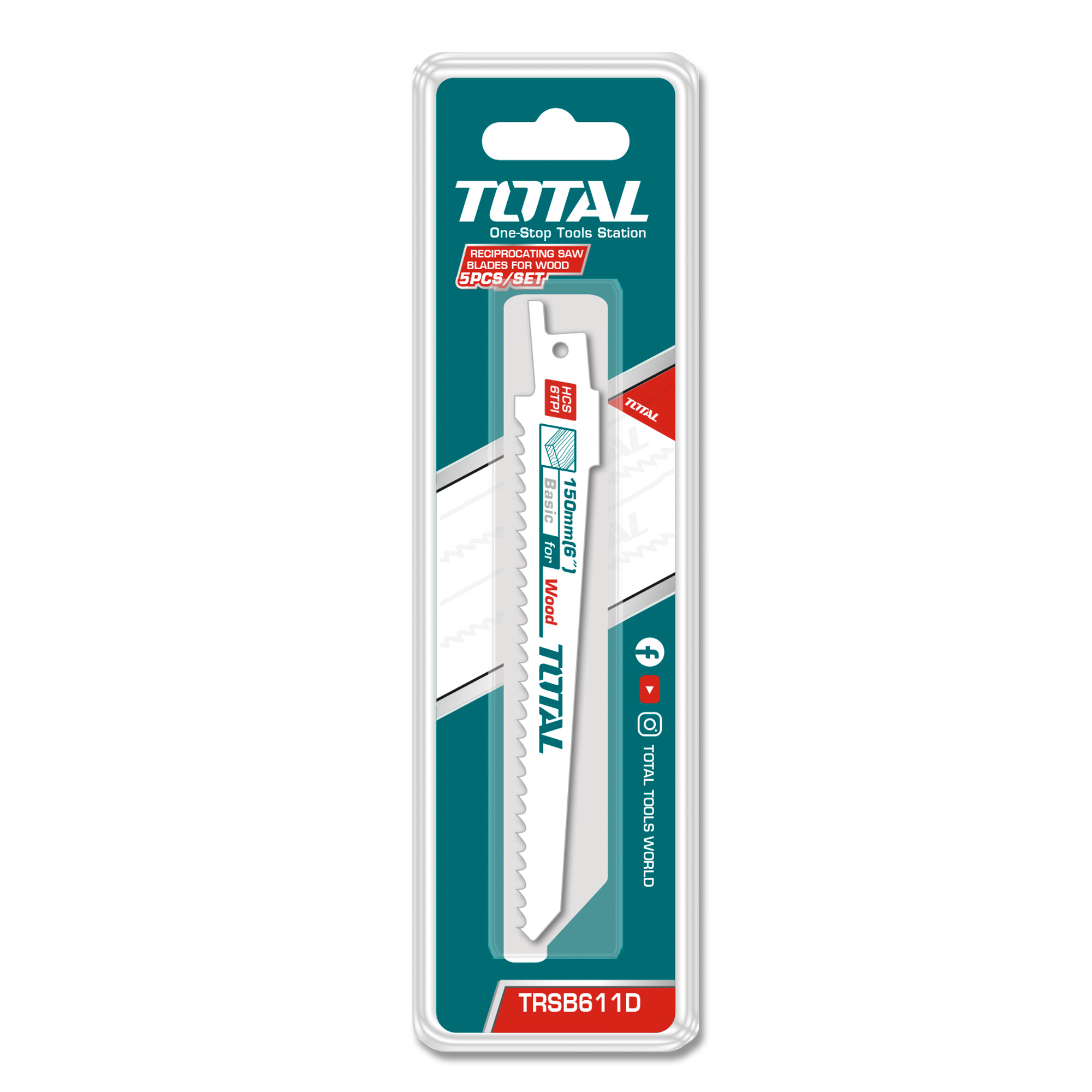 Reciprocating saw blades TRSB611D | 150 x 19 x 1.2 mm