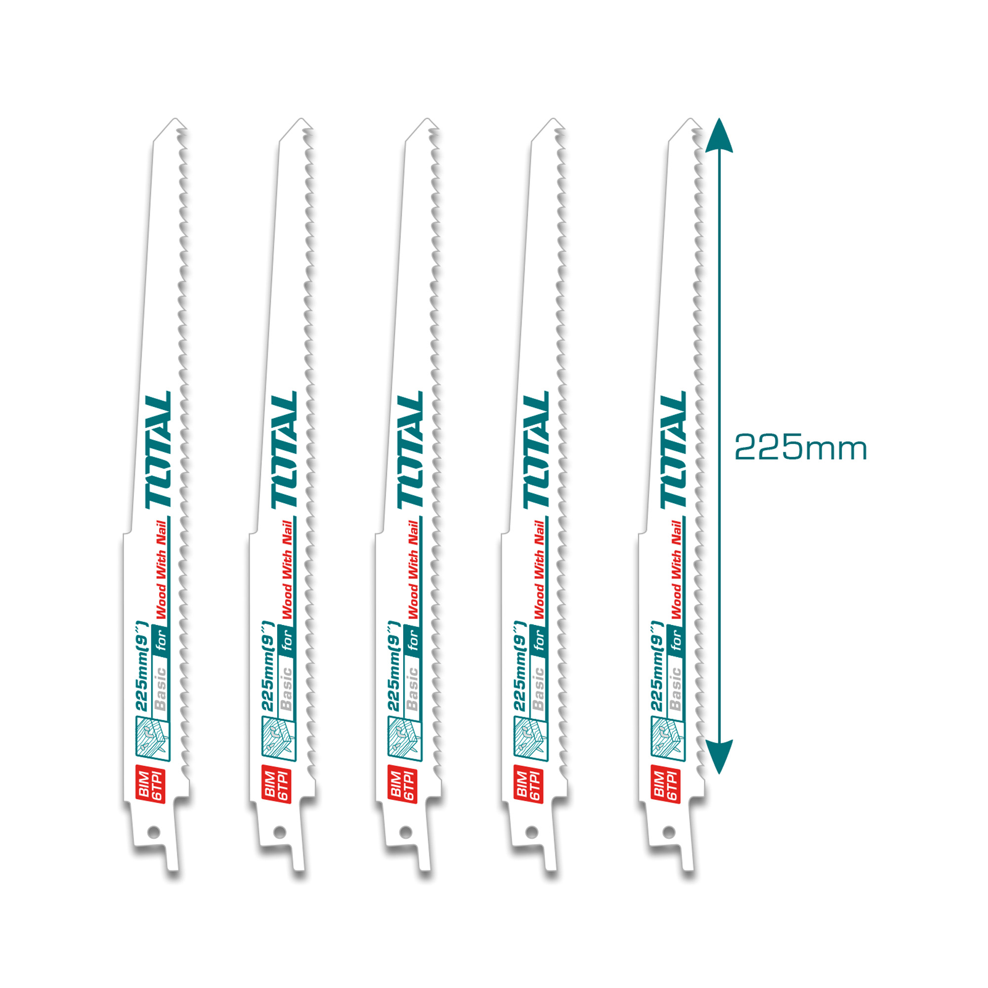 Reciprocating saw blades TRSB1111DF | 225 x 19 x 1.2 mm