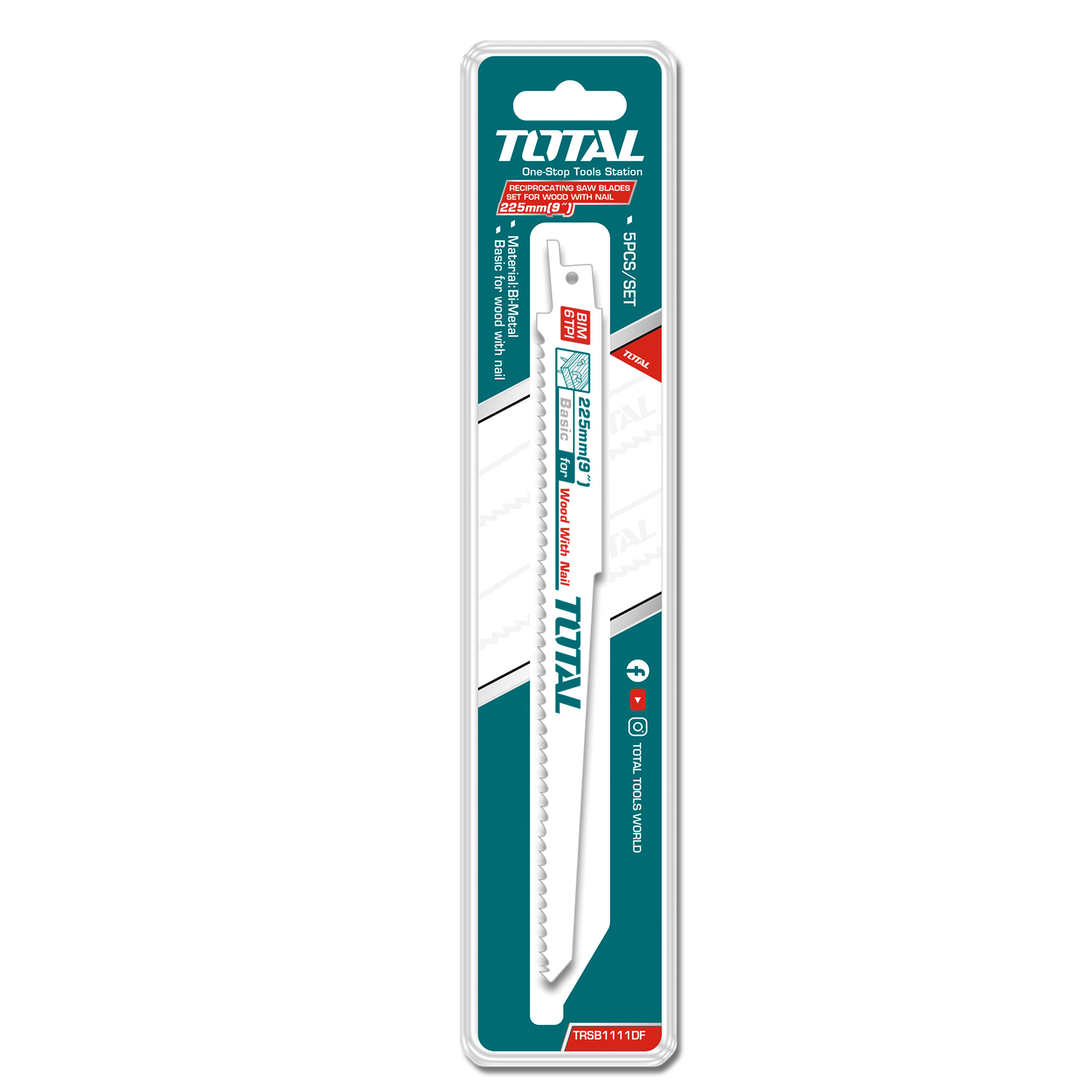 Reciprocating saw blades TRSB1111DF | 225 x 19 x 1.2 mm