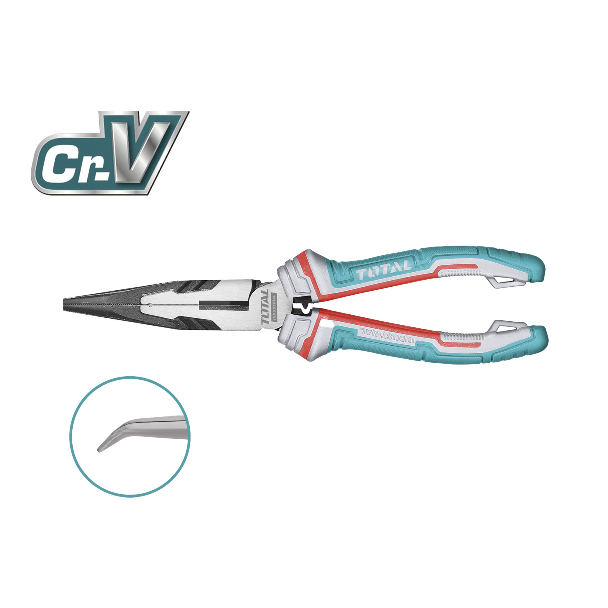 Bent nose pliers THT24816S | 200 mm | Chrome-vanadium (Cr-V)