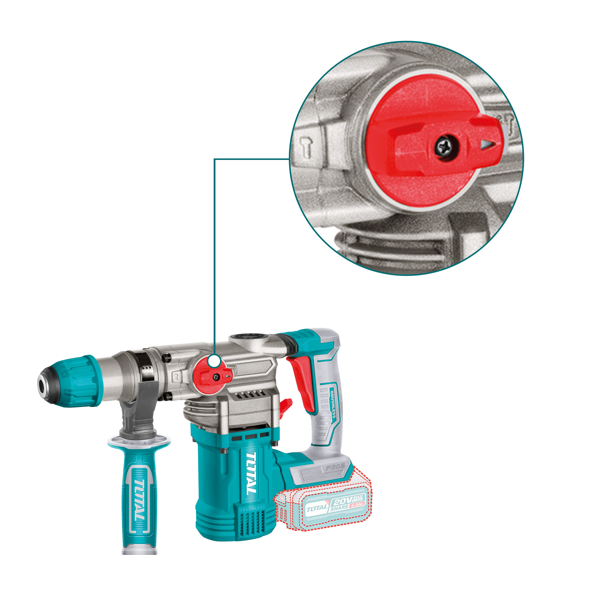 Brushless battery rotary hammer TRHLI20288 | 20 V