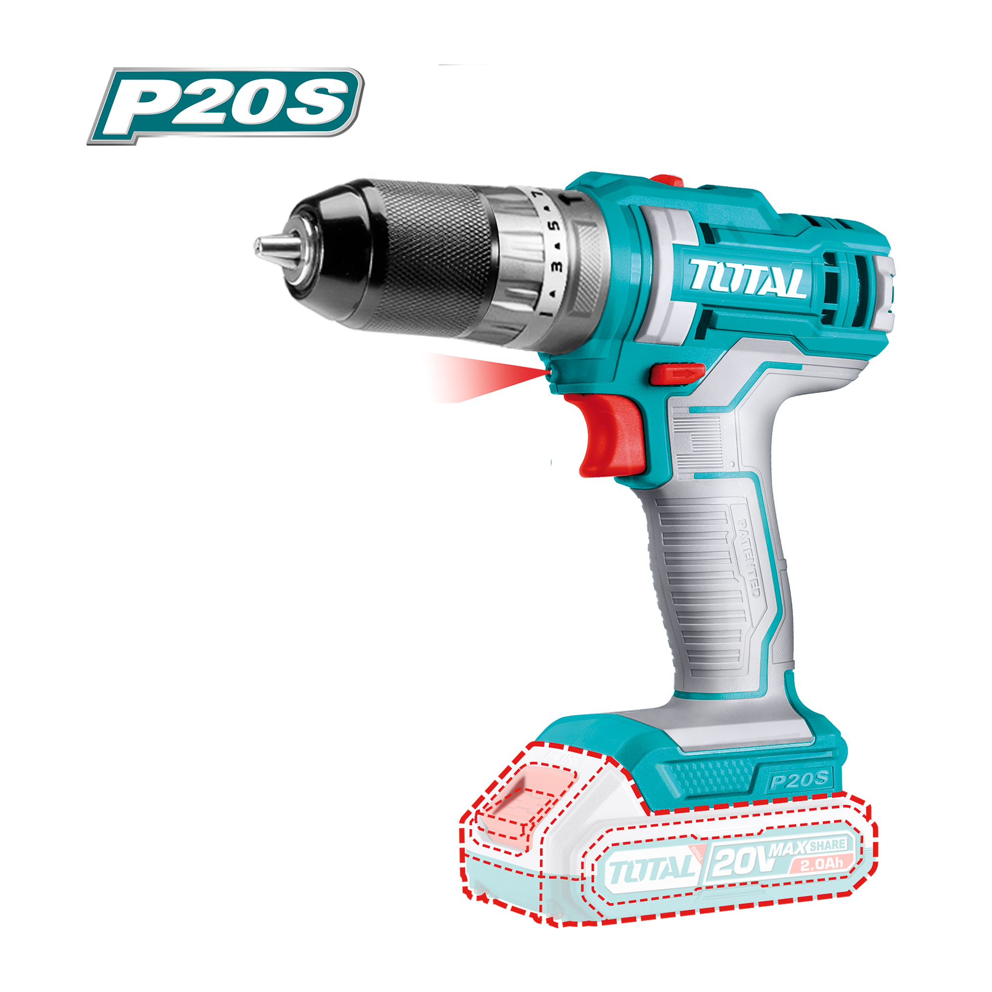 Cordless Hammer Drill TIDLI201455 | 20 V
