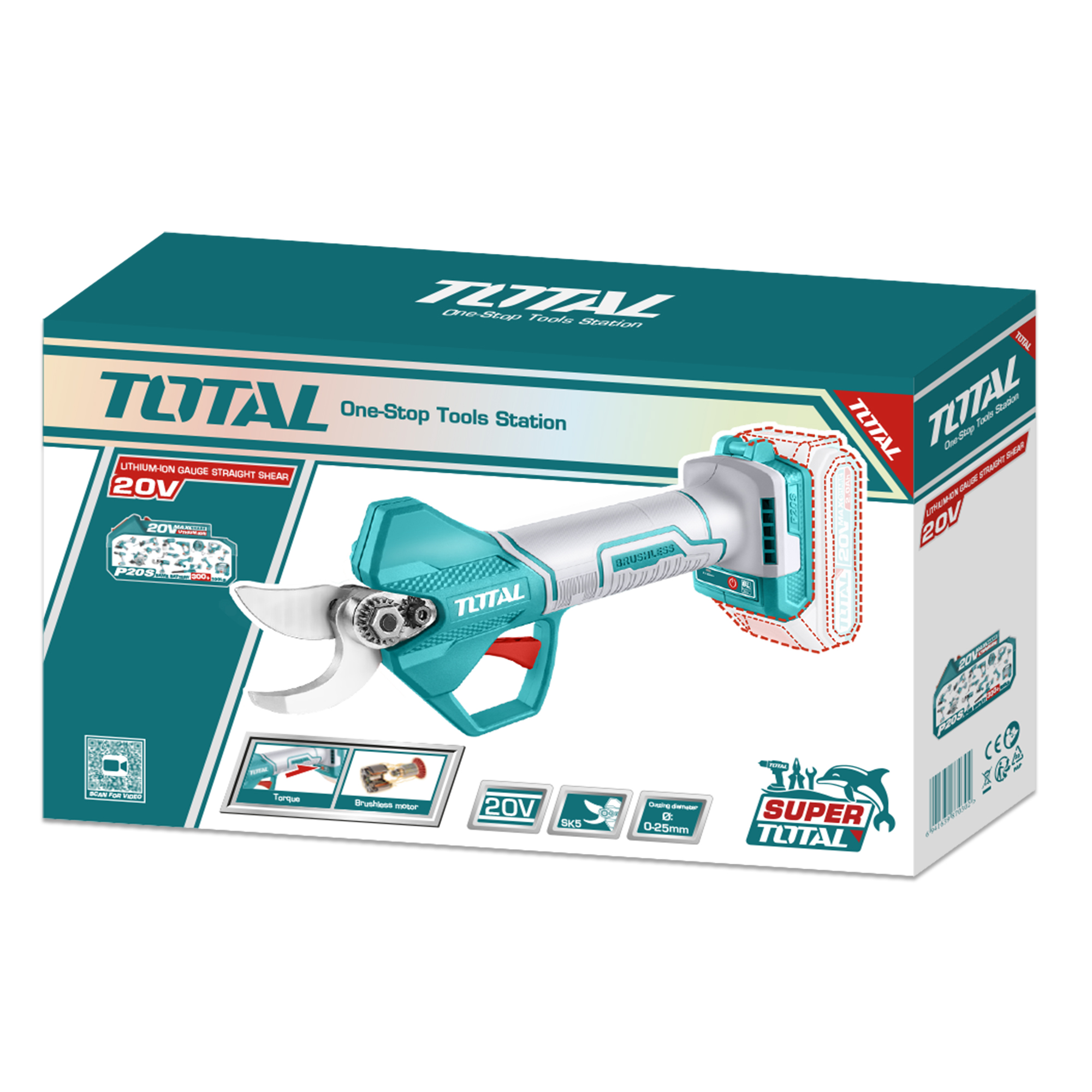 Brushless Cordless Pruning Shears TSSLI20258 | 20 V