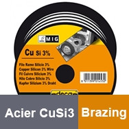 Steel wire spool CuSi3 - Brazing