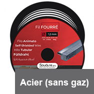 Bobine de fil fourré pour soudure ACIER